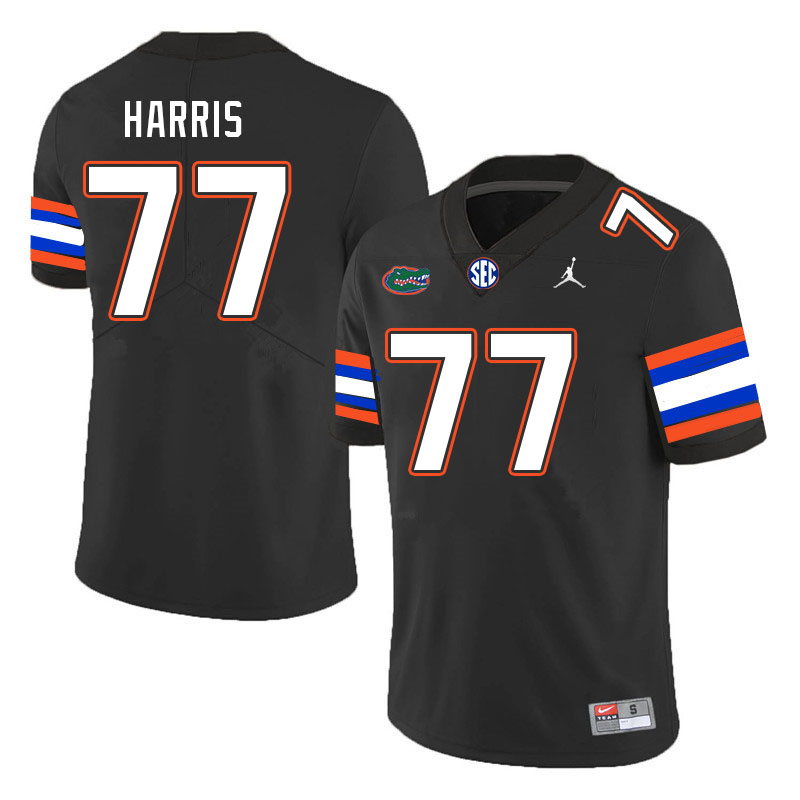 Men #77 Knijeah Harris Florida Gators College Football Jerseys Stitched Sale-Black